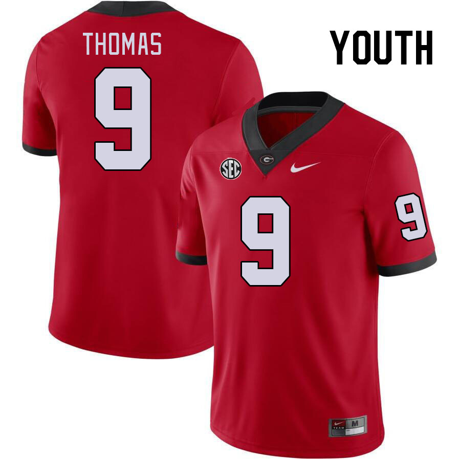 Youth #9 Rara Thomas Georgia Bulldogs College Football Jerseys Stitched-Red